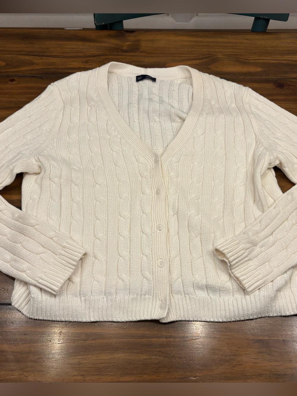 100% cotton cable knit cardigan